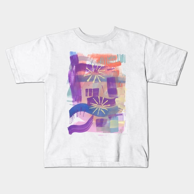 Stary Abstract Kids T-Shirt by Colzo Art